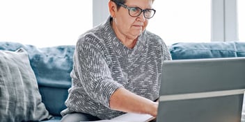 woman checking the status of her divorce case in california
