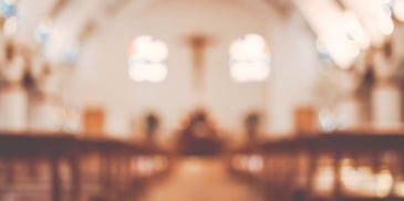 blurry image inside a church chapel