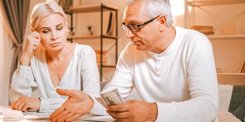 older couple arguing about money once again