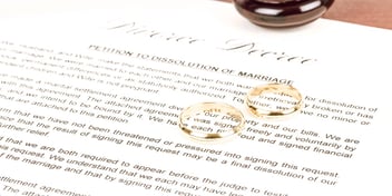 divorce decree and wedding bands