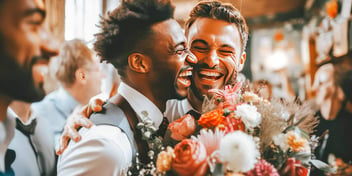 same sex couple of men getting married