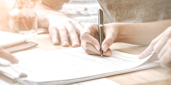 signing divorce papers