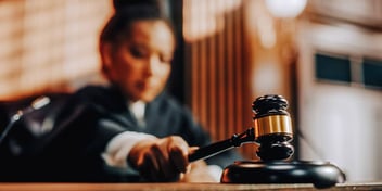 female judge with a gavel