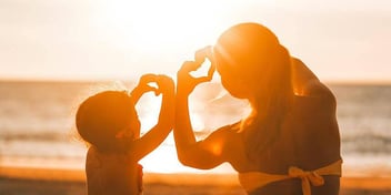 mom walking with her kids for an activity during her parenting time