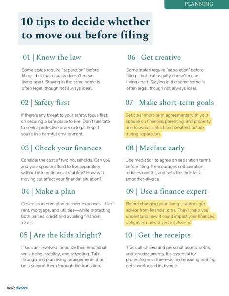 10 tips before moving out