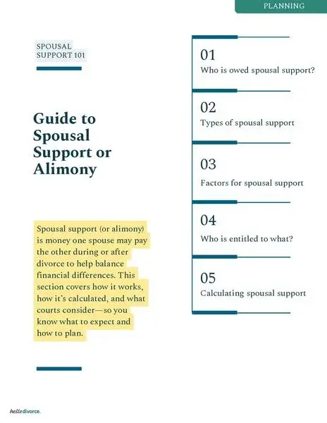 Guide to Spousal Support